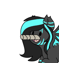 Size: 1476x1570 | Tagged: safe, artist:noxi1_48, derpibooru import, oc, oc only, oc:glitch, bat pony, pony, daily dose of friends, open mouth, pipe, simple background, solo, transparent background