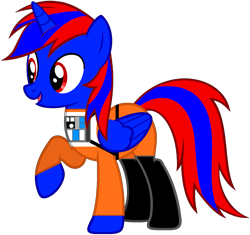 Size: 1553x1462 | Tagged: safe, artist:star-armour95, derpibooru import, oc, oc only, oc:stephen (stephen-fisher), alicorn, pony, clothes, lightning squadron, male, rebel pilot, simple background, solo, star wars, transparent background, uniform