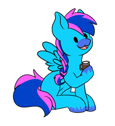 Size: 2051x2255 | Tagged: safe, artist:noxi1_48, derpibooru import, oc, oc only, pegasus, pony, daily dose of friends, open mouth, open smile, simple background, sitting, smiling, solo, transparent background