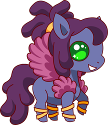 Size: 2595x3000 | Tagged: safe, artist:jemini, derpibooru import, oc, oc only, oc:samba pony, pony, .svg available, clothes, female, grin, mare, pony vs pony, ponytail, simple background, smiling, solo, svg, transparent background, vector