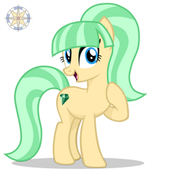 Size: 3000x3000 | Tagged: safe, artist:r4hucksake, derpibooru import, oc, oc:emerald crown, earth pony, pony, female, mare, simple background, solo, transparent background