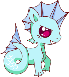 Size: 2682x3000 | Tagged: safe, artist:jemini, derpibooru import, oc, oc only, oc:sea kraken, original species, .svg available, fins, grin, kraken pony, pony vs pony, scales, simple background, smiling, smirk, solo, svg, tail, tailfin, transparent background, vector