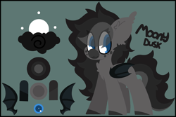 Size: 5996x4000 | Tagged: safe, artist:moonydusk, derpibooru import, oc, oc:moonlight dusk, bat pony, bat wings, female, mare, reference sheet, simple background, wings