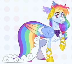 Size: 1003x891 | Tagged: safe, artist:wanderingpegasus, derpibooru import, rainbow dash, pegasus, pony, clothes, dress, gala dress, rainbow dash's gala dress, solo