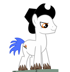 Size: 1520x1560 | Tagged: safe, artist:brightstar40k, derpibooru import, oc, oc only, oc:deal breaker, earth pony, antagonist, earth pony oc, palindrome get, simple background, solo, white background