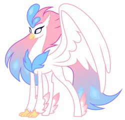 Size: 1280x1227 | Tagged: safe, artist:vi45, derpibooru import, oc, oc only, classical hippogriff, hippogriff, female, simple background, solo, white background