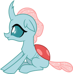 Size: 4000x4064 | Tagged: safe, artist:parclytaxel, derpibooru import, ocellus, changedling, changeling, absurd resolution, female, simple background, sitting, smiling, solo, transparent background, vector