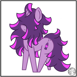 Size: 2000x2000 | Tagged: safe, artist:dice-warwick, derpibooru import, oc, oc only, oc:fizzy fusion pop, pony, unicorn, butt freckles, covering eyes, female, freckles, hair covering face, hair over eyes, highlights, long mane, long tail, mare, messy mane, simple background, solo, tail, transparent background