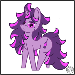 Size: 2000x2000 | Tagged: safe, artist:dice-warwick, derpibooru import, oc, oc only, oc:fizzy fusion pop, pony, unicorn, beauty mark, butt freckles, female, freckles, heart, heart eyes, highlights, long mane, long tail, mare, messy mane, simple background, solo, tail, transparent background, wingding eyes