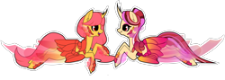 Size: 4000x1429 | Tagged: safe, artist:princess-of-the-nigh, derpibooru import, oc, oc only, original species, pony, female, lying down, mare, prone, simple background, transparent background