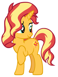 Size: 7378x9705 | Tagged: safe, artist:andoanimalia, derpibooru import, sunset shimmer, pony, unicorn, female, mare, raised hoof, raised leg, simple background, solo, transparent background, vector