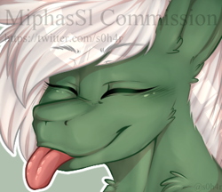 Size: 370x320 | Tagged: safe, artist:miphassl, derpibooru import, oc, oc only, oc:summer breeze, pony, commission, sticker, tongue, tongue out