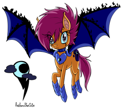 Size: 2200x2000 | Tagged: safe, artist:anibaruthecat, derpibooru import, part of a set, scootaloo, bat pony, pegasus, pony, alternate cutie mark, alternate hairstyle, alternate timeline, alternate universe, armor, bat ponified, night guard armor, nightmare takeover timeline, peytral, scootabat, simple background, solo, transparent background