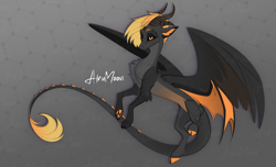 Size: 4484x2727 | Tagged: safe, artist:alrumoon_art, derpibooru import, oc, oc only, draconequus, horns, wings