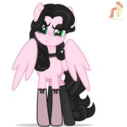 Size: 4500x4500 | Tagged: safe, artist:r4hucksake, derpibooru import, oc, oc only, oc:rosy lash, pegasus, pony, clothes, female, mare, simple background, socks, solo, transparent background