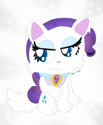 Size: 814x982 | Tagged: safe, artist:harmonybunny2023, derpibooru import, rarity, cat, catified, raricat, species swap