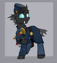 Size: 2038x2250 | Tagged: safe, artist:rutkotka, derpibooru import, oc, changeling, changeling oc, civil war, horn