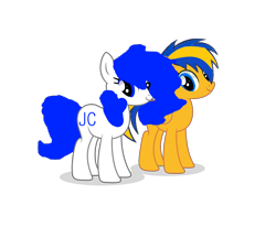 Size: 2000x1730 | Tagged: safe, artist:jc2000, derpibooru import, oc, oc only, oc:flare spark, oc:jc, earth pony, pegasus, pony, base used, earth pony oc, happy, looking at you, pegasus oc, simple background, smiling, smiling at you, transparent background
