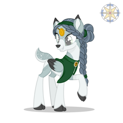 Size: 3000x3000 | Tagged: safe, artist:r4hucksake, derpibooru import, oc, oc only, oc:runa, deer, deer pony, hybrid, original species, braid, female, simple background, solo, transparent background