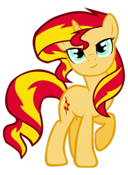 Size: 427x584 | Tagged: safe, artist:benpictures1, sunset shimmer, pony, unicorn, cute, female, inkscape, shimmerbetes, simple background, solo, transparent background, vector
