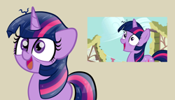 Size: 1048x599 | Tagged: safe, artist:sugarcloud12, derpibooru import, twilight sparkle, unicorn twilight, pony, unicorn, swarm of the century, missing cutie mark, scene interpretation, solo, twilight snapple