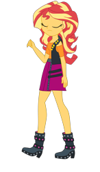 Size: 2500x4270 | Tagged: safe, artist:gmaplay, derpibooru import, sunset shimmer, better together, equestria girls, forgotten friendship, simple background, solo, sunset shimmer day, transparent background, walking