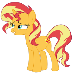 Size: 1985x2028 | Tagged: safe, artist:gmaplay, derpibooru import, sunset shimmer, pony, unicorn, equestria girls, equestria girls series, spring breakdown, spoiler:eqg series (season 2), cute, shimmerbetes, simple background, solo, sunset shimmer day, transparent background, vector