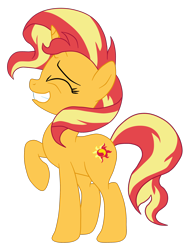 Size: 1900x2553 | Tagged: safe, artist:gmaplay, derpibooru import, sunset shimmer, pony, unicorn, equestria girls, equestria girls series, spring breakdown, spoiler:eqg series (season 2), cute, shimmerbetes, simple background, solo, sunset shimmer day, transparent background, vector