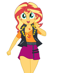 Size: 1900x2425 | Tagged: safe, artist:gmaplay, derpibooru import, sunset shimmer, equestria girls, cute, running, shimmerbetes, simple background, solo, sunset shimmer day, transparent background