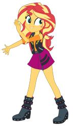 Size: 2900x4592 | Tagged: safe, artist:gmaplay, derpibooru import, sunset shimmer, equestria girls, cute, dancing, shimmerbetes, simple background, solo, sunset shimmer day, transparent background