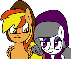 Size: 1200x1000 | Tagged: safe, artist:jadeharmony, derpibooru import, oc, oc only, oc:firey ratchet, oc:oliver spade, pegasus, clothes, detective, duo, fedora, female, hat, looking at each other, looking at someone, male, simple background, transparent background, trenchcoat