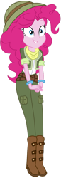 Size: 525x1521 | Tagged: safe, artist:ajosterio, derpibooru import, pinkie pie, equestria girls, clothes, hat, pants, shoes, simple background, solo, transparent background