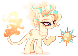 Size: 2020x1471 | Tagged: safe, artist:gihhbloonde, derpibooru import, oc, oc only, pony, unicorn, bracelet, closed mouth, cyan eyes, ethereal tail, female, gradient mane, gradient tail, horn, jewelry, leonine tail, mare, necklace, offspring, parent:princess celestia, parent:sunset shimmer, parents:sunlestia, raised hoof, raised leg, simple background, smiling, solo, standing, tail, tail jewelry, transparent background, unicorn oc, unnamed oc