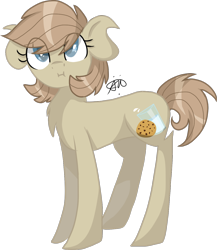 Size: 1220x1407 | Tagged: safe, artist:gallantserver, derpibooru import, oc, oc only, oc:praline, earth pony, pony, female, mare, offspring, parent:derpy hooves, parent:feather bangs, simple background, solo, transparent background