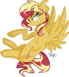 Size: 1300x1437 | Tagged: safe, artist:gallantserver, derpibooru import, oc, oc only, pegasus, pony, female, mare, not sunset shimmer, simple background, solo, transparent background