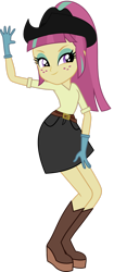 Size: 750x1785 | Tagged: safe, artist:ajosterio, derpibooru import, sour sweet, equestria girls, belt, boots, clothes, cowboy boots, cowboy hat, cowgirl, gloves, hat, pants, shirt, shoes, simple background, skirt, solo, stetson, transparent background