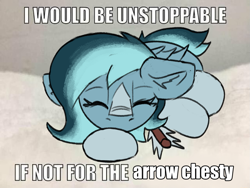 Size: 1197x900 | Tagged: safe, artist:reddthebat, derpibooru import, oc, oc only, oc:alaska (reddthebat), ghost, ghost pony, pegasus, pony, arrow, caption, ears, female, floppy ears, image macro, mare, ponified animal photo, sleeping, solo, text