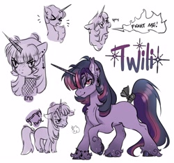 Size: 4096x3826 | Tagged: safe, artist:opalacorn, derpibooru import, oc, oc only, oc:twili, pony, unicorn, adult blank flank, blank flank, chest fluff, cross-popping veins, dialogue, ear fluff, ear piercing, earring, ears, emanata, female, jewelry, mare, name, not twilight sparkle, piercing, simple background, solo, speech bubble, tail, tail wrap, unshorn fetlocks, white background