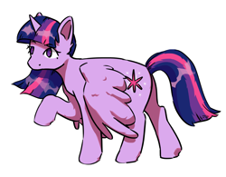 Size: 3939x3071 | Tagged: safe, artist:ju4111a, derpibooru import, twilight sparkle, twilight sparkle (alicorn), alicorn, colored, cutie mark, female, horn, mare, simple background, solo, white background, wings