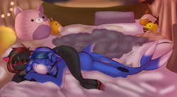 Size: 4096x2251 | Tagged: safe, artist:cozziesart, derpibooru import, oc, oc only, oc:ember, oc:guard cobalt flash, original species, shark, shark pony, blushing, complex background, cuddling, cute