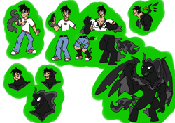 Size: 1414x1000 | Tagged: safe, artist:zetikoopa, derpibooru import, pony of shadows, human, character to character, converse, danny fenton, danny phantom, male, shadow, shadow pony, shoes, stallion, transformation, transformation sequence