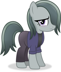 Size: 3066x3574 | Tagged: safe, artist:anime-equestria, derpibooru import, marble pie, earth pony, pony, alternate hairstyle, clothes, female, high res, mare, short hair, simple background, solo, transparent background, vector