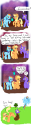 Size: 400x1615 | Tagged: safe, artist:neustrasbourg, derpibooru import, applejack, rainbow dash, oc, earth pony, pegasus, pony, appledash, bondage, bound and gagged, comic, female, flying, gag, imminent pain, lesbian, mare, rope, rope bondage, shipping, tape, tape gag, tied up, tree