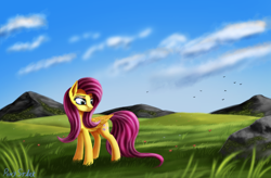 Size: 6286x4132 | Tagged: safe, artist:pony-stark, derpibooru import, fluttershy, pegasus, pony, solo