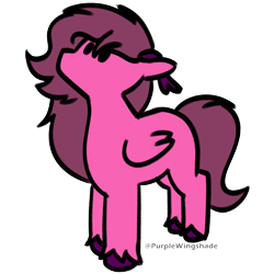 Size: 3000x3000 | Tagged: safe, artist:purple wingshade, derpibooru import, oc, oc only, deer, deer pony, hybrid, original species, pegasus, pony, antlers, clothes, pink coat, pink mane, purple mane, simple background, solo, transparent background