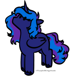 Size: 3000x3000 | Tagged: safe, derpibooru import, oc, oc:sapphire spark, alicorn, pony, blue coat, blue mane, dyed mane, small cute, solo