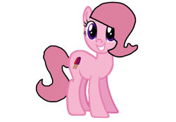 Size: 1180x820 | Tagged: safe, derpibooru import, oc, oc only, oc:chilly delight, earth pony, base used, earth pony oc, happy, pink coat, pink mane, pink tail, purple eyes, simple background, solo, tail, transparent background