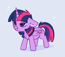 Size: 1692x1476 | Tagged: safe, artist:pesty_skillengton, derpibooru import, twilight sparkle, oc, alicorn, pony, :t, angry, blushing, chest fluff, chibi, cute, ears, emanata, female, floppy ears, frown, glare, gray background, horn, looking up, madorable, mare, scrunchy face, simple background, sketch, small wings, smol, solo, twiabetes, wings