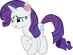 Size: 950x714 | Tagged: safe, artist:benpictures1, edit, rarity, pony, unicorn, magic duel, cute, female, flower, flower in ear, inkscape, mare, raribetes, simple background, transparent background, vector