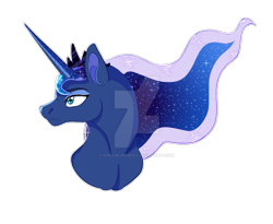 Size: 1280x1049 | Tagged: safe, artist:aprilsilverwolf, derpibooru import, princess luna, alicorn, pony, crown, deviantart watermark, ethereal mane, female, jewelry, mare, obtrusive watermark, regalia, simple background, solo, transparent background, watermark, windswept mane